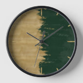 Moderne gouden groene penseelstreken Abstract schi (Voorkant)