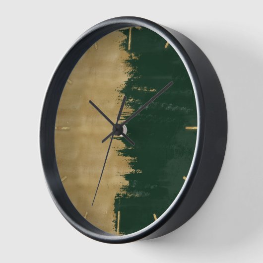 Moderne gouden groene penseelstreken Abstract schi (Hoek)