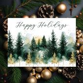 Moderne gouden groene zakelijke kerstkaart