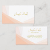 Moderne Gouden Hand Script Naam Professioneel Eleg Visitekaartje (Voorkant / Achterkant)