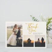 Moderne gouden handgeschakelde bruiloft Hartelijk  Briefpapier (Staand voorkant)