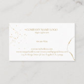 Moderne gouden handgetekende lijnen visitekaartje (Achterkant)