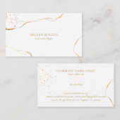 Moderne gouden handgetekende lijnen visitekaartje (Voorkant / Achterkant)