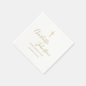 Moderne gouden handtekening script bevestiging servet (Hoek)