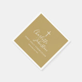 Moderne Gouden Handtekening Script Eerste Heilige Servet (Hoek)