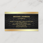 Moderne Gouden Hangslot Slotenmaker Visitekaartje (Achterkant)