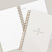 Moderne Gouden Hart Aangepaste Naam en Jaar 2024 Planner