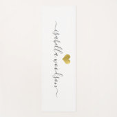 Moderne gouden hart script naam  yogamat (Voorkant)