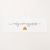Moderne gouden hart script naam  yogamat (Voorkant (horizontaal))
