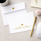 Moderne gouden hart scriptnaam bureaumat