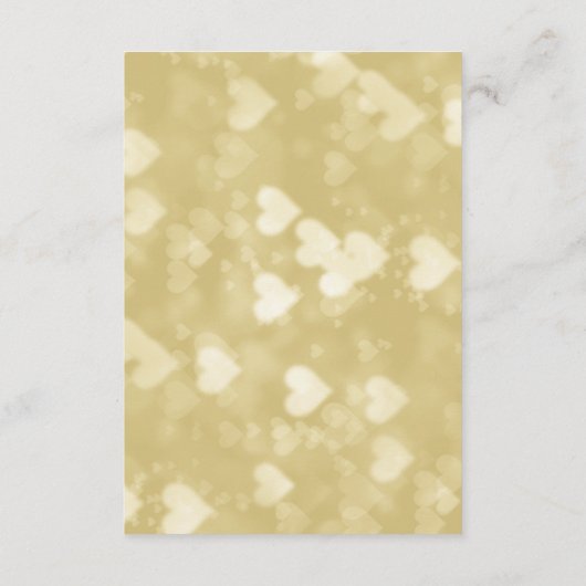 Moderne Gouden Harten Bruiloft RSVP (Achterkant)