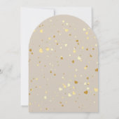 Moderne Gouden Harten Neutraal Oh Baby Shower Kaart (Achterkant)