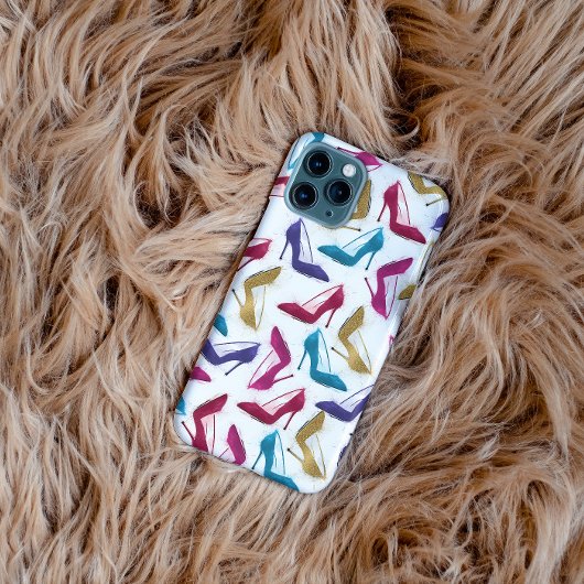 Moderne gouden hoge hak schoenen Waterverf Case-Mate iPhone Case