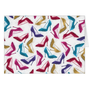 Moderne gouden hoge hakken Waterverf