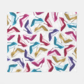 Moderne gouden hoge hakken Waterverf Fleece Deken (Voorkant (Horizontaal))