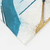 Moderne gouden hoge hakken Waterverf Fleece Deken (Hoek)