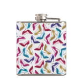 Moderne gouden hoge hakken Waterverf Heupfles (Achterkant)