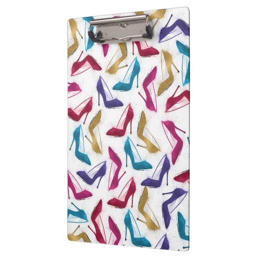 Moderne gouden hoge hakken Waterverf Klembord (Links)