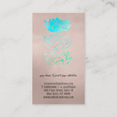 Moderne gouden holografische lotus visitekaartje (Achterkant)