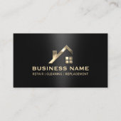 Moderne Gouden Huis Reparatie Schoonmaak Vervangin Visitekaartje (Voorkant)