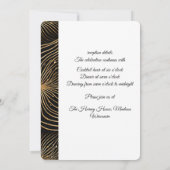 Moderne gouden inzetstukken bruiloft uitnodiging (Achterkant)