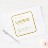 Moderne gouden kaars vierkante sticker (Envelop)