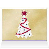 Moderne gouden Kaart met familienaam (Binnen Horizontaal (Boven))