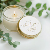 Moderne gouden kalligrafie bruiloft ronde sticker