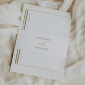 Moderne gouden kalligrafie bruiloft uitnodigingen wikkel