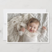 Moderne Gouden Katholieke Religie Baby Doopsel Fot Kaart (Achterkant)