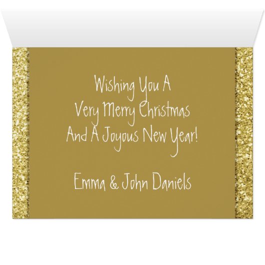 Moderne, gouden kerst (Binnen Horizontaal (Onder))