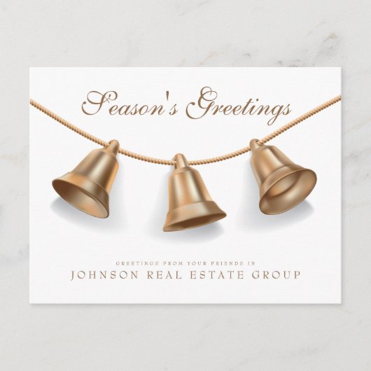 Moderne gouden kerstballen | Groeten van het seizo Briefkaart (Voorkant)