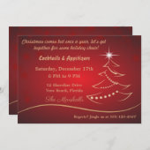 Moderne gouden kerstbomen kaart (Voorkant / Achterkant)