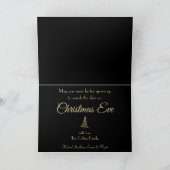 Moderne gouden kerstbomen kaart (Binnen)