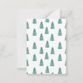Moderne Gouden Kerstboom Vakantie Feest Notitiekaartje (Achterkant)