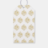 Moderne gouden kerstfeest bedank kaartjes cadeaulabel (Achterkant)