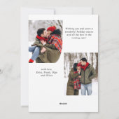 Moderne gouden Kerstmis 5 FOTO-groet Feestdagenkaart (Achterkant)