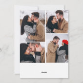 Moderne gouden Kerstmis 5 FOTO-groet Feestdagenkaart (Achterkant)