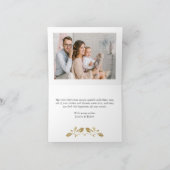 Moderne gouden Kerstmis 7 PHOTO-groet Feestdagen Kaart (Binnen)