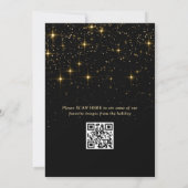 Moderne Gouden Kerstmis FOTO QR code Feestdagenkaart (Achterkant)