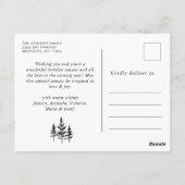 Moderne Gouden Kerstmis Groet Vakantie Briefkaart (Achterkant)