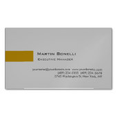 Moderne Gouden Kleur Grijs Aangepast Persoonlijk E Magnetisch Visitekaartje (Voorkant)
