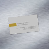 Moderne Gouden Kleur Grijs Aangepast Persoonlijk E Magnetisch Visitekaartje (Voorbeeld)