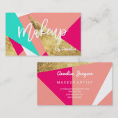 Moderne gouden koraalrivierkleurendruk voor munt visitekaartje (Voorkant / Achterkant)