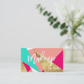 Moderne gouden koraalrivierkleurendruk voor munt visitekaartje (Staand voorkant)