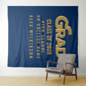 Moderne Gouden Krachtige Typografie Minimale Afstu Wandkleed (In Situ (horizontaal))