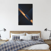 Moderne Gouden Kruising Canvas Afdruk (Insitu (Slaapkamer))
