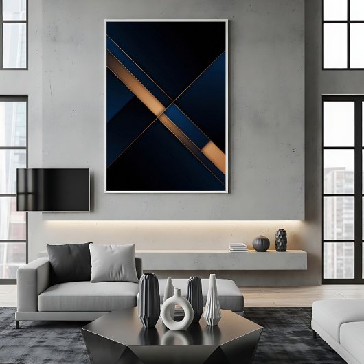 Moderne Gouden Kruising Poster