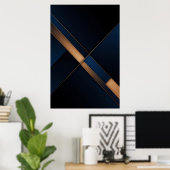 Moderne Gouden Kruising Poster (Thuiskantoor)