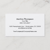 Moderne gouden krullen op zwart en wit visitekaartje (Achterkant)